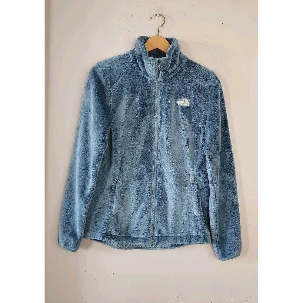 North Face Osito Womens Sz Small Teal Full Zip Fleece Jacket Sweater Pockets